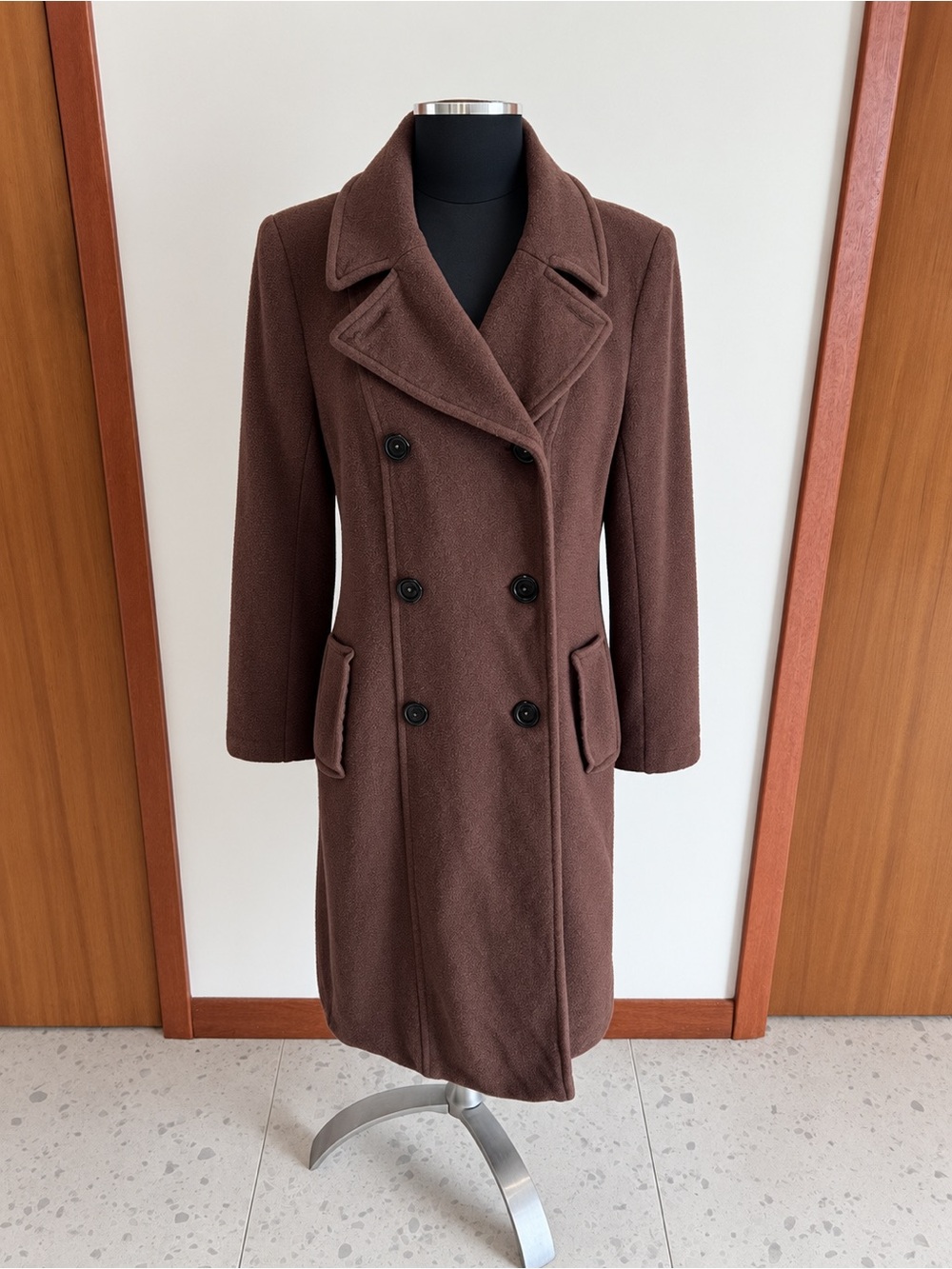 Vintage Le Chateau Made in Canada Chocolate Brown Wool Winter Coat - Size Large
